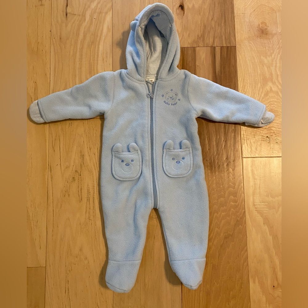 Little Wonders Blue Hooded Onesie 3-6 Months